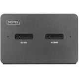 Digitus Dual M.2 NVM SSD Docking Station, Dockingstation schwarz, USB-C, M2 SSD, SD-E