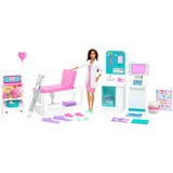 Mattel Barbie Krankenstation Set mit Puppe (Brünett) Anziehpuppe inkl. Zubehör