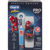  Oral-B Vitality Pro 103 Kids Spiderman mit Reiseetui, Elektrische Zahnbürste blau/weiß