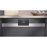 Siemens SN53HS01AE iQ300, Spülmaschine edelstahl (gebürstet)/schwarz, 60 cm, Home Connect