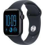 Apple Watch SE 3, Smartwatch schwarz, 40 mm, Sportarmband Navyblau M/L