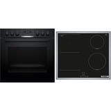 Bosch HND616LS68 Serie 6, Herdset schwarz/edelstahl