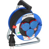 Brennenstuhl Garant Kompakt IP44, 3-fach, Kabeltrommel blau/schwarz, 15 Meter