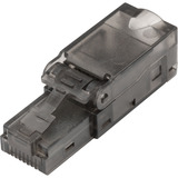 Digitus CAT.6a Feldstecker ungeschirmt, mit Staubschutzkappe silber, 1 Stück, AWG 27-22