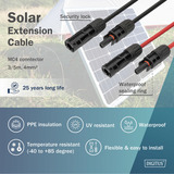 Digitus Solarkabel Verlängerung Ø 4mm² PV 1.500Volt 2x 5 Meter - 1x rot, 1x schwarz, MC4-Stecker / -Buchse