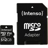 Intenso UHS-I Professional 512 GB microSDXC, Speicherkarte schwarz, UHS-I U3, Class 10