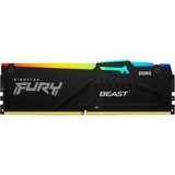 Kingston FURY DIMM 32 GB DDR5-6400, Arbeitsspeicher schwarz, KF564C32BBA-32, FURY Beast RGB, INTEL XMP