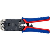 Knipex Crimp-Zange 97 51 12 SB blau/rot, RJ-10, RJ-11/12 und RJ-45-Stecker