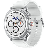 SAMSUNG Galaxy Watch8 Classic, Smartwatch weiß, 46mm, LTE, Hybrid-Armband