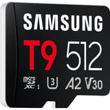 Samsung T9 microSDXC 512 GB, Speicherkarte schwarz, mit USB-Kartenleser