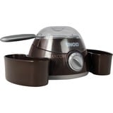 Unold Chocolatier 48967 Weihnachtsedition, Fondue braun/silber, 25 Watt, Topf 0,25 Liter, 12 weihnachtliche Förmchen