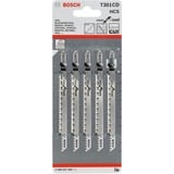 Bosch Stichsägeblatt T 301 CD Clean for Wood, 117mm 5 Stück