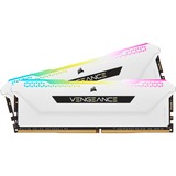 Corsair DIMM 16 GB DDR4-3200 (2x 8 GB) Dual-Kit, Arbeitsspeicher weiß, CMH16GX4M2E3200C16W, Vengeance RGB PRO SL, INTEL XMP