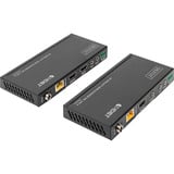 Digitus 4K HDBaseT HDMI Extender Set, 150 Meter, HDMI Verlängerung schwarz, Sendeeinheit + Empfängereinheit