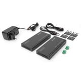 Digitus 4K HDBaseT HDMI Extender Set, 150 Meter, HDMI Verlängerung schwarz, Sendeeinheit + Empfängereinheit
