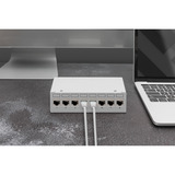 Digitus Cat.6a Keystone-Modul, geschirmt silber, 8 Stück, mit intelligentem Kabelmanager