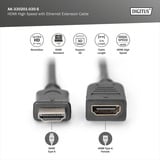 Digitus HDMI High Speed mit Ethernet Verlängerungskabel schwarz, 3 Meter
