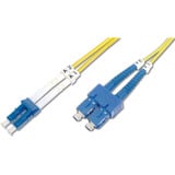 Digitus LWL Patchkabel, Duplex, LC > SC Stecker, Singlemode OS2 gelb, 5 Meter