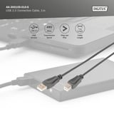 Digitus USB 2.0 Anschlusskabel USB-A (Stecker) > USB-B (Stecker) schwarz, 1 Meter