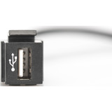 Digitus USB 2.0 Keystone-Modul USB-A Stecker > USB-A Buchse schwarz, mit 16cm Kabel