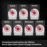 EINHELL 6-teiliges Multitool-Zubehör-Set, Schleifscheibe für Multifunktionswerkzeuge