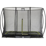 Exit Toys Trampolin Silhouette Ground, Fitnessgerät schwarz, rechteckig, 214 x 305 cm, inkl. Sicherheitsnetz