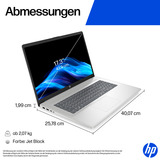 HP 17-cn4254ng, Notebook silber, Intel® Core™ 5 120U, Intel® Graphics, 16 GB DDR4, 512 GB (512 GB SSD), ohne Betriebssystem