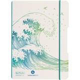 Herlitz Notizheft A5/40, punktiert/dotted, GREENline, Motiv Welle punktiert, A5
