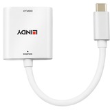 Lindy USB Konverter, USB-C Stecker > HDMI Buchse weiß, 10cm