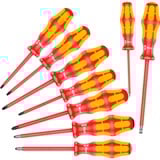 Wera 160 i/162 i/167 i/9 Schraubendrehersatz Kraftform Plus Serie 100, VDE rot/gelb, 9-teilig, mit Lasertip