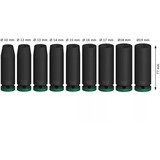 Bosch Professional PRO Impact Steckschlüsseleinsatz-Set 1/2", 9-teilig schwarz, tief
