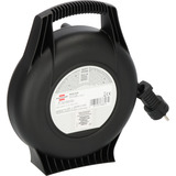 Brennenstuhl Vario-Line Kabelbox Indoor-Mini-Kabeltrommel, 3-fach mit USB schwarz, 10 Meter, USB-A
