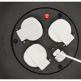 Brennenstuhl Vario-Line Kabelbox Indoor-Mini-Kabeltrommel, 3-fach mit USB schwarz, 10 Meter, USB-A