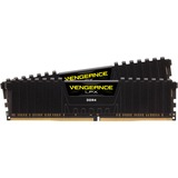 Corsair DIMM 32 GB DDR4-3600 (2x 16 GB) Dual-Kit, Arbeitsspeicher schwarz, CMK32GX4M2D3600C18, Vengeance LPX, INTEL XMP