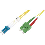 Digitus LWL Patchkabel, Duplex, LC (APC) > LC (PC) Stecker, Singlemode OS2 gelb, 3 Meter