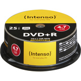 Intenso DVD+R 4,7 GB, DVD-Rohlinge 16fach, 25 Stück
