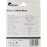 Inter-Tech L-12025 120x120x25mm, Gehäuselüfter schwarz/blau, 120 mm