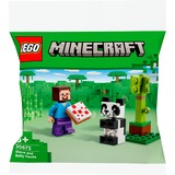 30672 Minecraft Steve mit Baby-Panda, Konstruktionsspielzeug