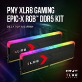 PNY DIMM 32 GB DDR5-6400 (2x 16 GB) Dual-Kit, Arbeitsspeicher schwarz, MD32GK2D5640036XRGB, XLR8 Gaming EPIC-X RGB, INTEL XMP, AMD EXPO