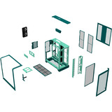 Thermaltake View 390 Air , Tower-Gehäuse blaugrün, Tempered Glass