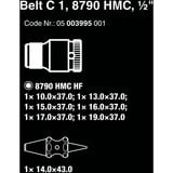 Wera Belt C 1 Zyklop Steckschlüsseleinsatz-Satz, 1/2" schwarz, 7-teilig, mit Haltefunktion