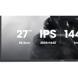 iiyama G-Master GB2741QSU-B1 Black Hawk, Gaming-Monitor 68.6 cm (27 Zoll), schwarz (matt), QHD, IPS, HDMI, DP, G-Sync komp., USB-Hub, Höhenverstellung, 144Hz Panel