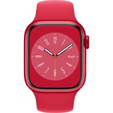 Apple Watch Series 8, Smartwatch rot, 41 mm, Sportarmband, Aluminium-Gehäuse