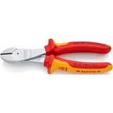 KNIPEX Kraft-Seitenschneider 74 06 180, Schneid-Zange rot/gelb, VDE-geprüft