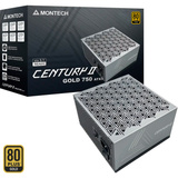 Montech MONTECH CENTURY II 750, PC-Netzteil silber, 1x 12-Pin High Power GPU, 4x PCIe, Kabelmanagement, 750 Watt