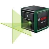 Bosch Kreuzlinienlaser Quigo Green II, mit Klemme grün/schwarz, grüne Laserlinien, Reichweite 10 Meter