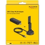 DeLOCK Wi-Fi 6E Dualband WLAN USB Adapter AX5400 (2 x 2402 + 574 Mbps) 