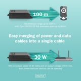 Digitus Gigabit Ethernet PoE+ Injektor, 802.3at 30 W, PoE-Injektor schwarz