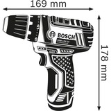 Bosch Professional Akku-Bohrschrauber GSR 12V-15 Professional, 12Volt blau/schwarz, 2x Li-Ionen Akku 2,0Ah, 25 Bits