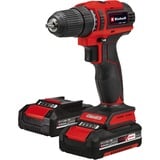 EINHELL Power X-Change Akku-Bohrschrauber TE-CD 18/40 Li BL, 18Volt rot/schwarz, 2x Li-Ion-Akku 2,0Ah, im Koffer